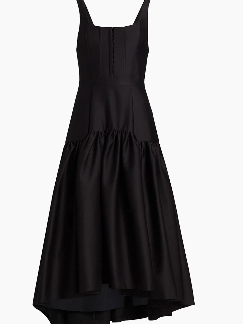 ALICE & OLIVIA DIANA ASYMETRIC COTTON BLEND MIDI DRESS - Picture 3 of 10